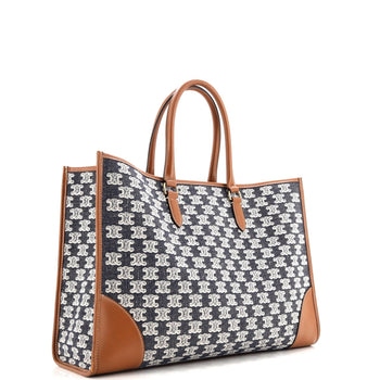 Celine Horizontal Cabas Tote Triomphe Canvas