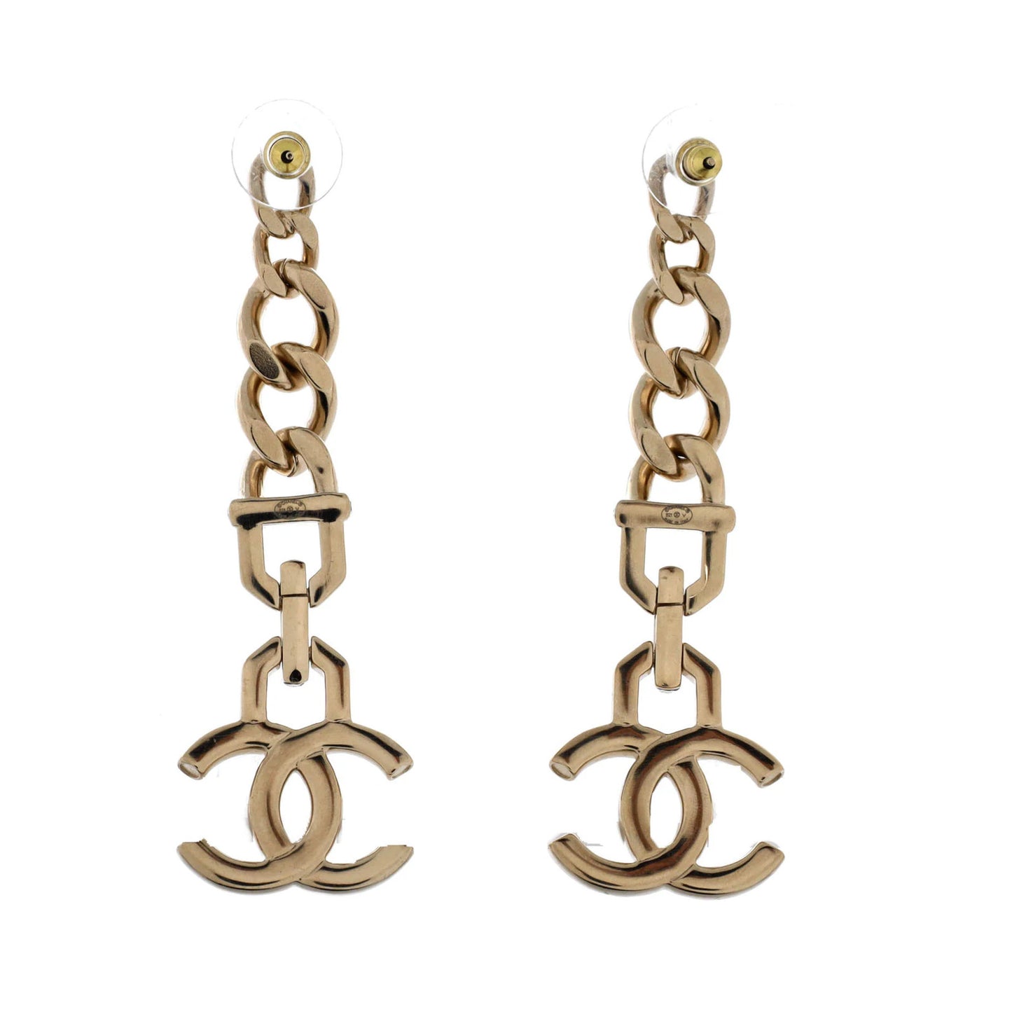 Chanel Cc Vendome Dangle Earrings Metal With Crystals And Faux Pearls