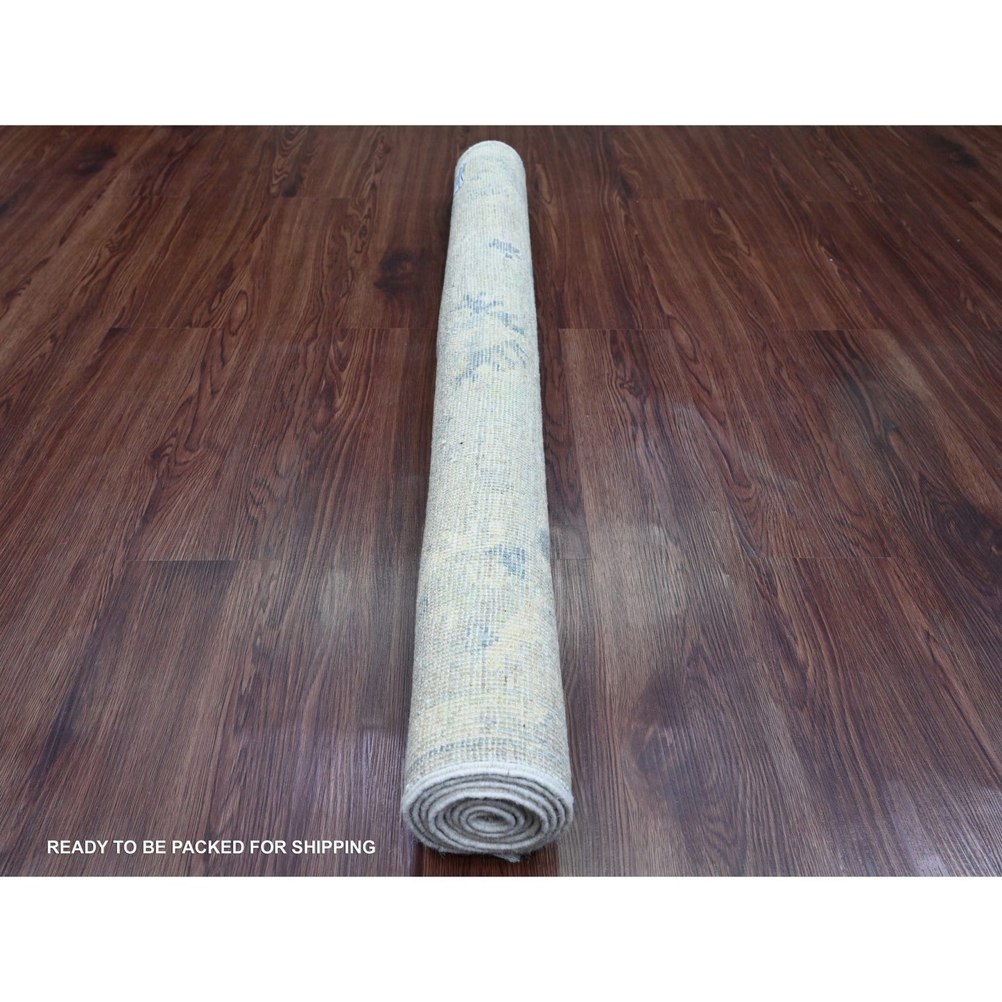 4'X5'10" Sonic Gray Hand Knotted Afghan Angora Oushak Wool Oriental Rug