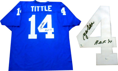 Y.A. Tittle "Hof 71" Autographed New York Giants