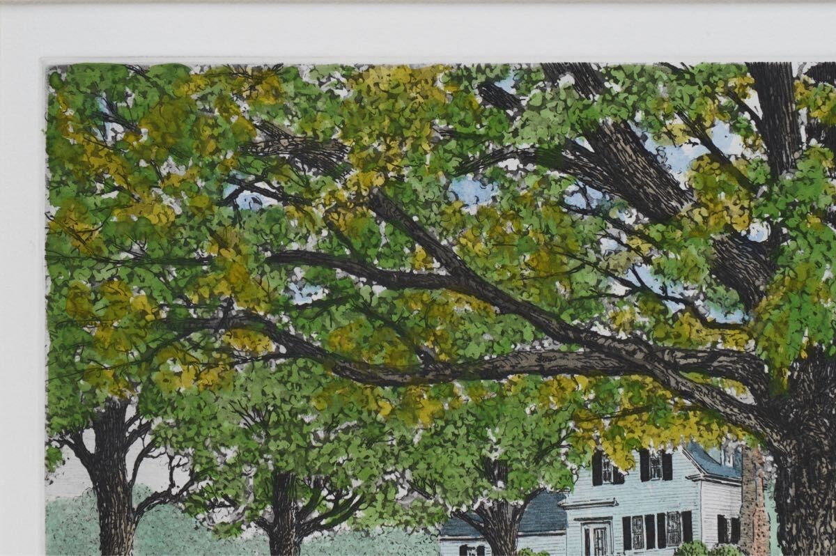 Carol Collette Original Hand-Colored Etching Print "July" Signed Framed Usa