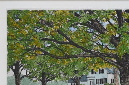 Carol Collette Original Hand-Colored Etching Print "July" Signed Framed Usa