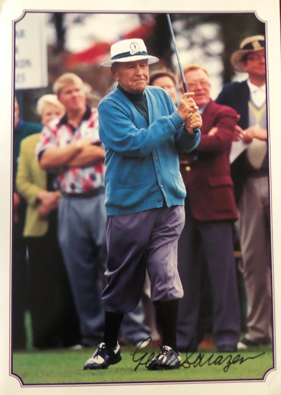 Gene Sarazen Autographed 4X5 Postcard (Jsa)