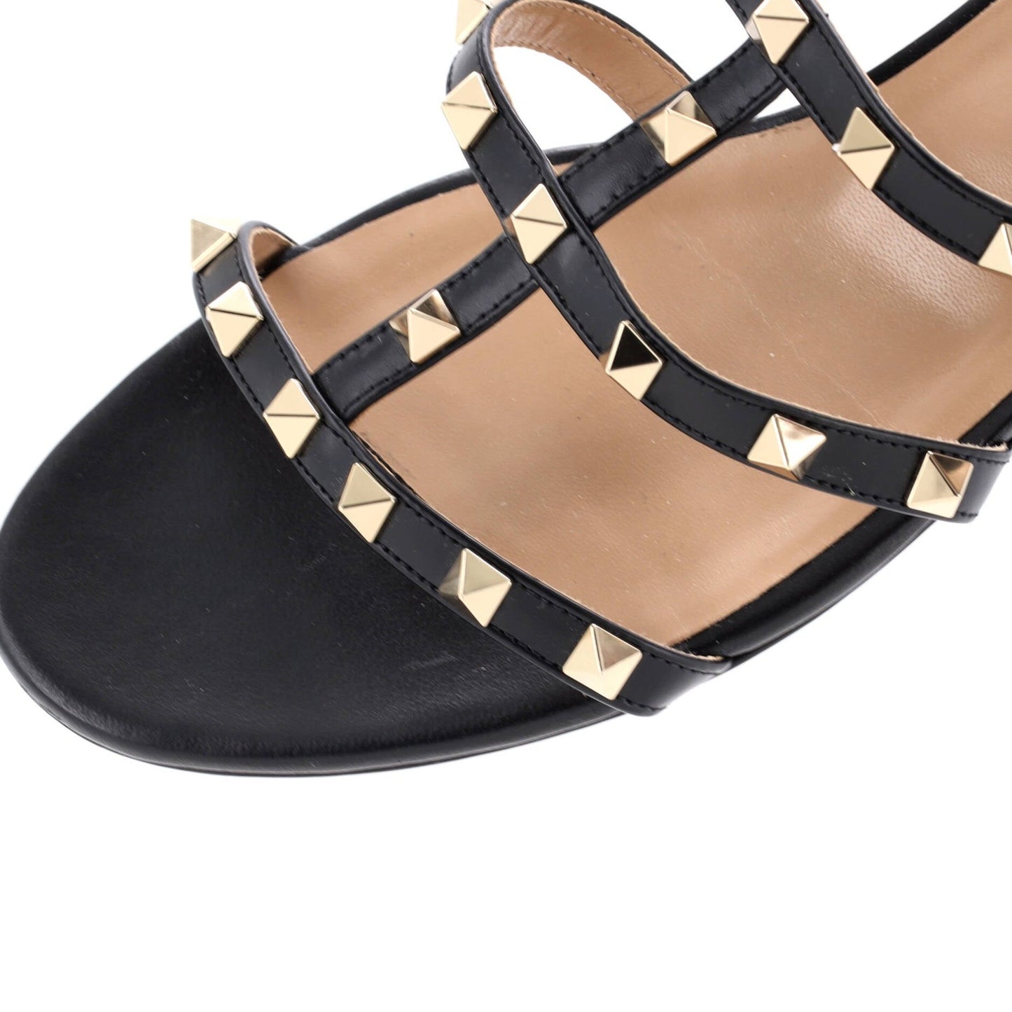 Valentino Garavani Women'S Multi Strap Rockstud Flat Sandals Leather