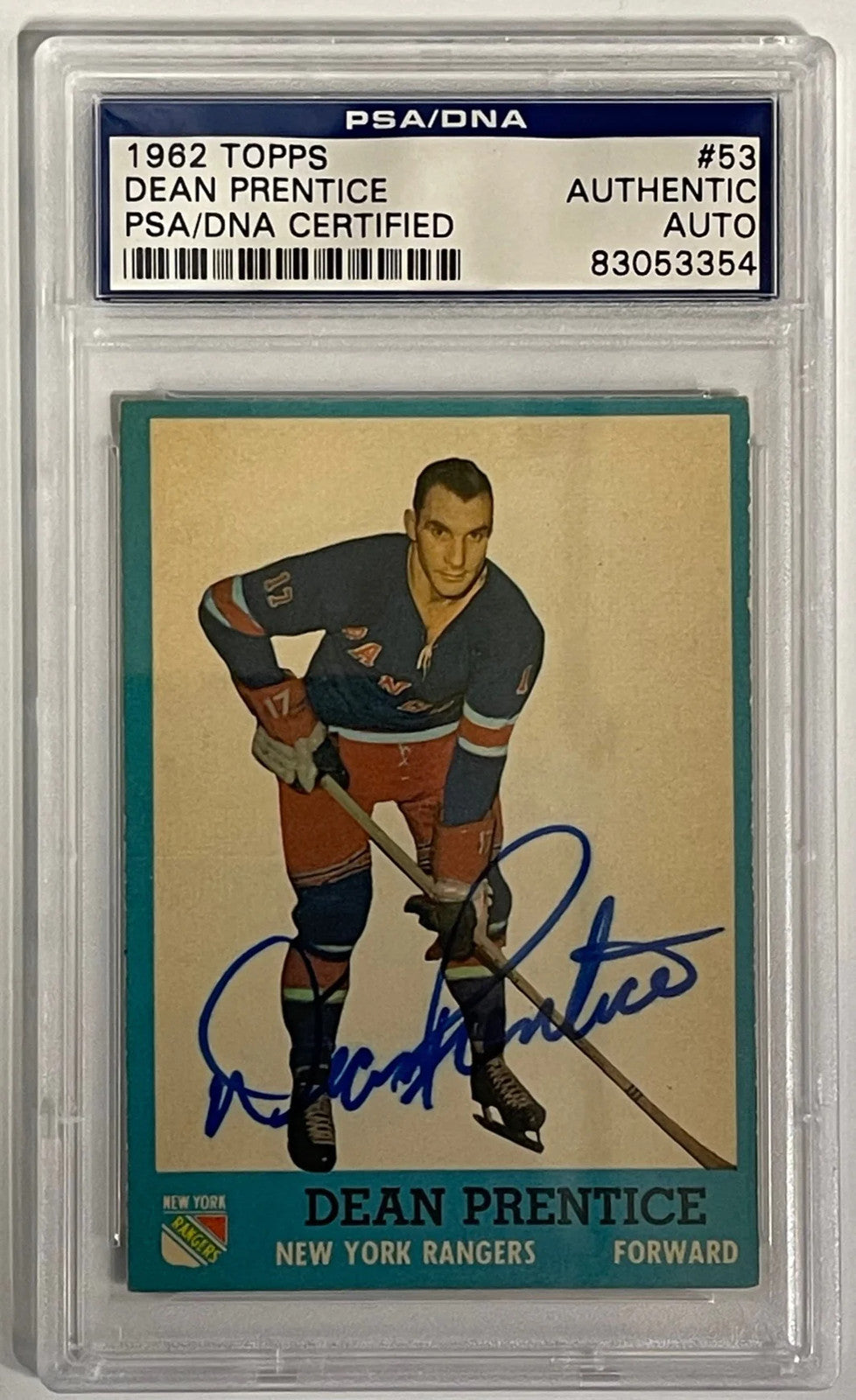 Dean Prentice Autographed 1962-63 Topps Card #53 (Psa)