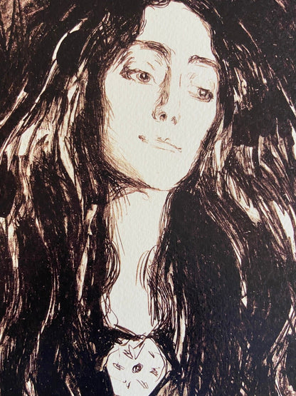 Edvard Munch Lithograph Coa Signature Stamp