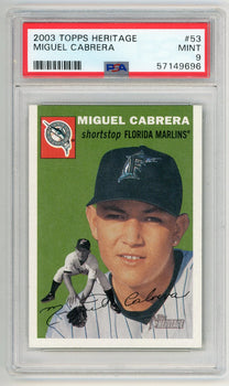 Miguel Cabrera 2003 Topps Heritage #53 Psa Mt 9
