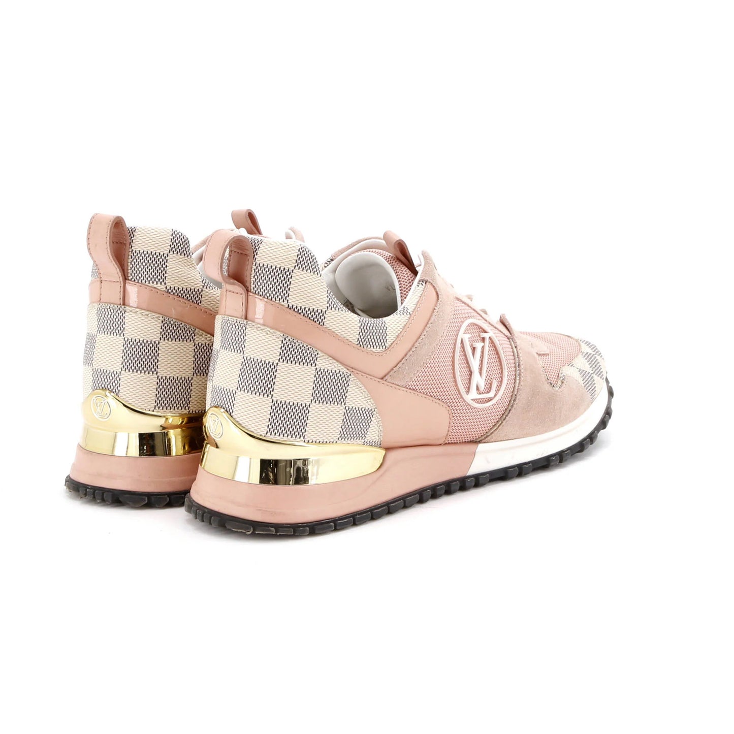 Louis Vuitton Women'S Run Away Sneakers Damier With Mesh And Leather