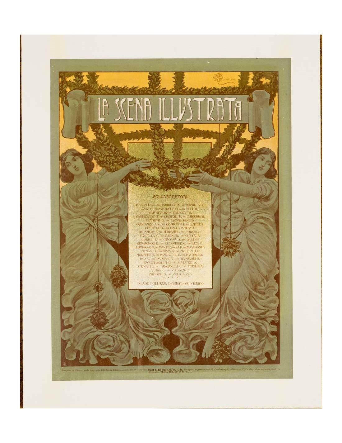Scena Illustrata Arts Literature Music Theatre Cover Art 1900