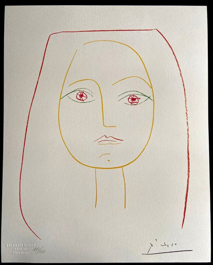 Pablo Picasso Lithograph Coa Signed In Pen