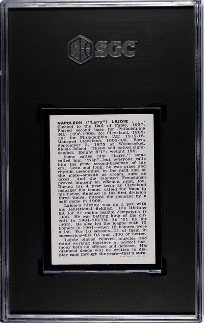 Napoleon Lajoie 1950-56 Callahan Hof Sgc 6.5