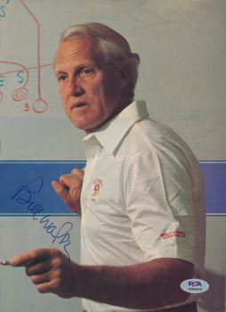 Bill Walsh Hof Signed 8X10 Magazine Photo San
