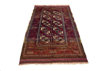 Vintage Tribal Burgundy Rug Boho Style Farmhouse