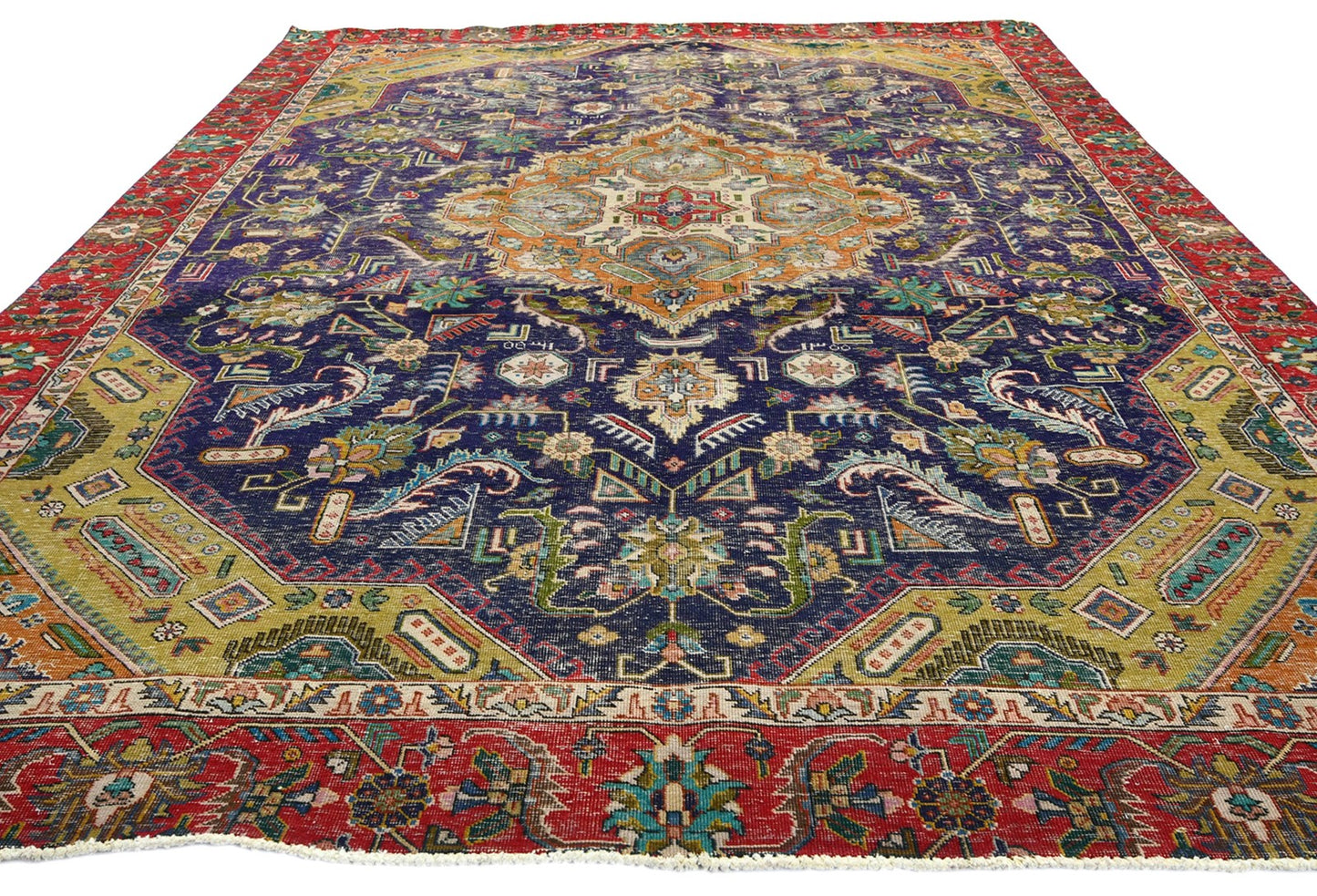 Rug Oriental Distressed 9X12 Traditional Floral Carpet Living Room Vintage