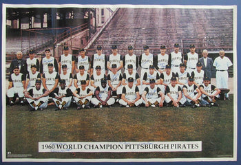 Pittsburgh Pirates Team Autographed 1960 World Champs 36X24 Poster 176532