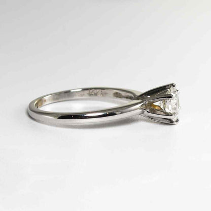 14K White Gold Diamond Solitaire Ring 0.74Ct