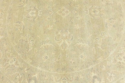 Floral Transitional Hand-Knotted Round Oriental Rug Home Decor Carpet 6X6 Ft