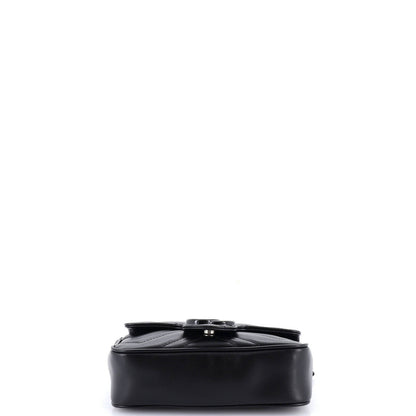 Gucci Gg Marmont Flap Belt Bag Matelasse Leather