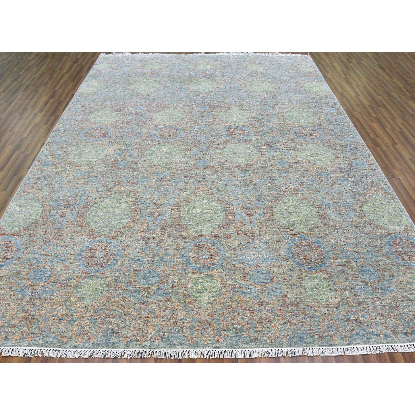 9'2"X12' Natural Dyes,Obscured And Subtle Hand Knotted Oriental Rug