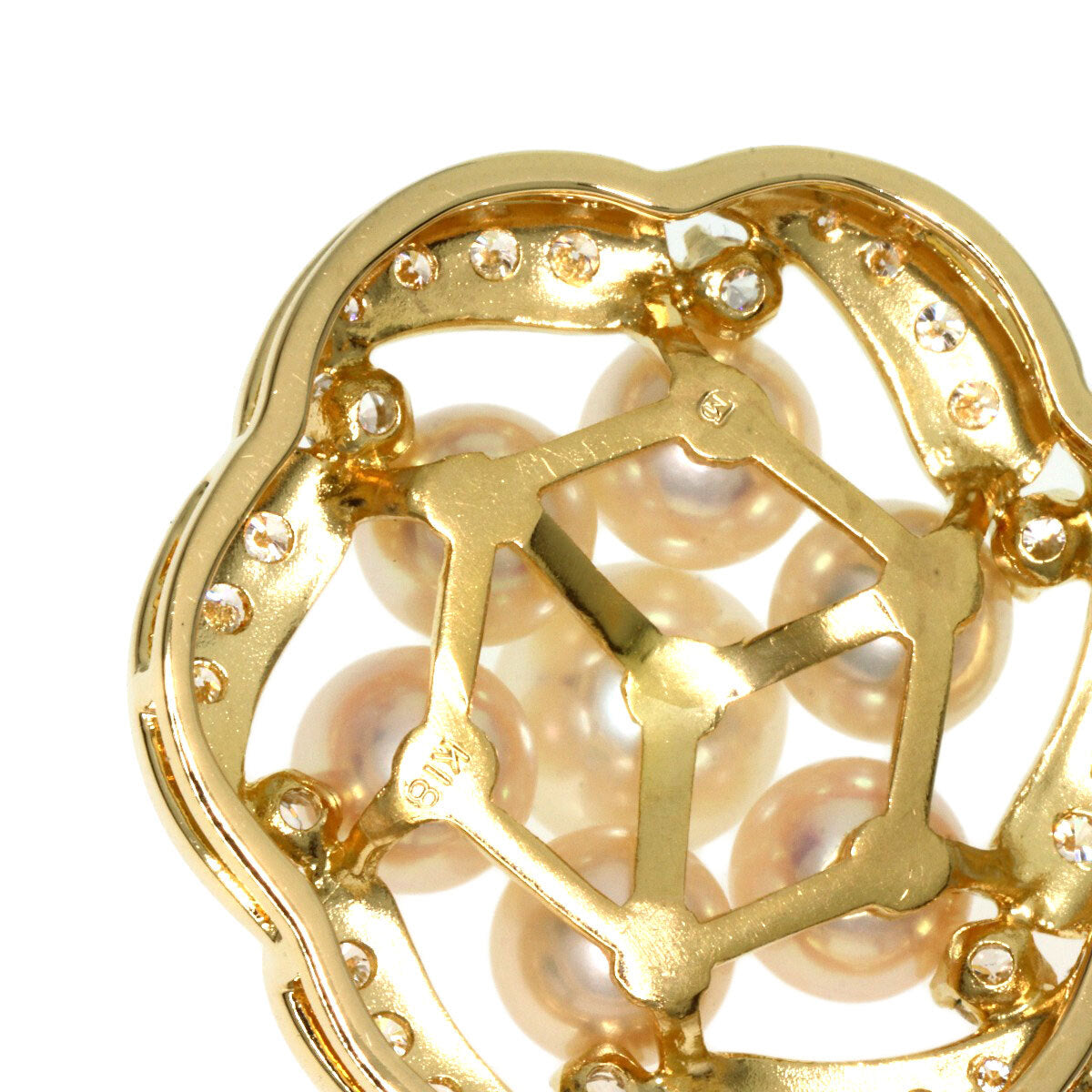 Mikimoto   Pendant Top Pearl Pearl  Diamond K18