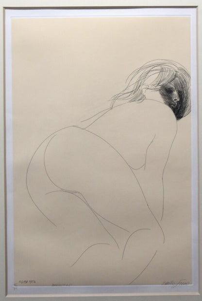 Emilio Greco (Italian) Signed Etching Framed 1974 Numbered