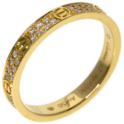 CARTIER Ring Mini love ring pave diamond #47 K18