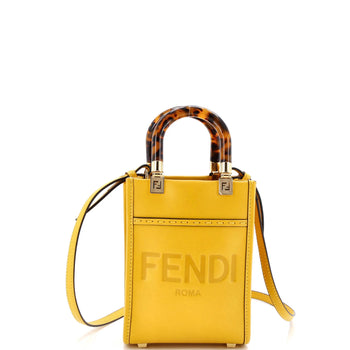 Fendi Sunshine Shopper Tote Leather Mini