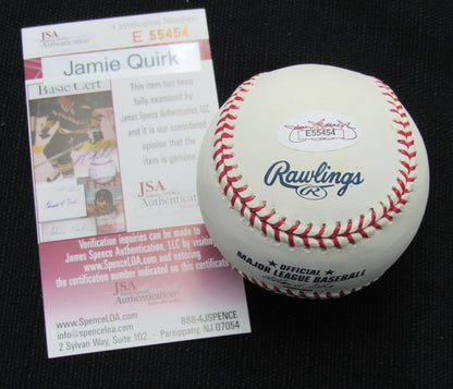 Jamie Quirk Signed/Auto Yankees 100Th Oml Baseball Jsa  186775