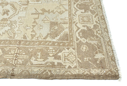Hand-Knotted Vintage Floral Distressed Oriental