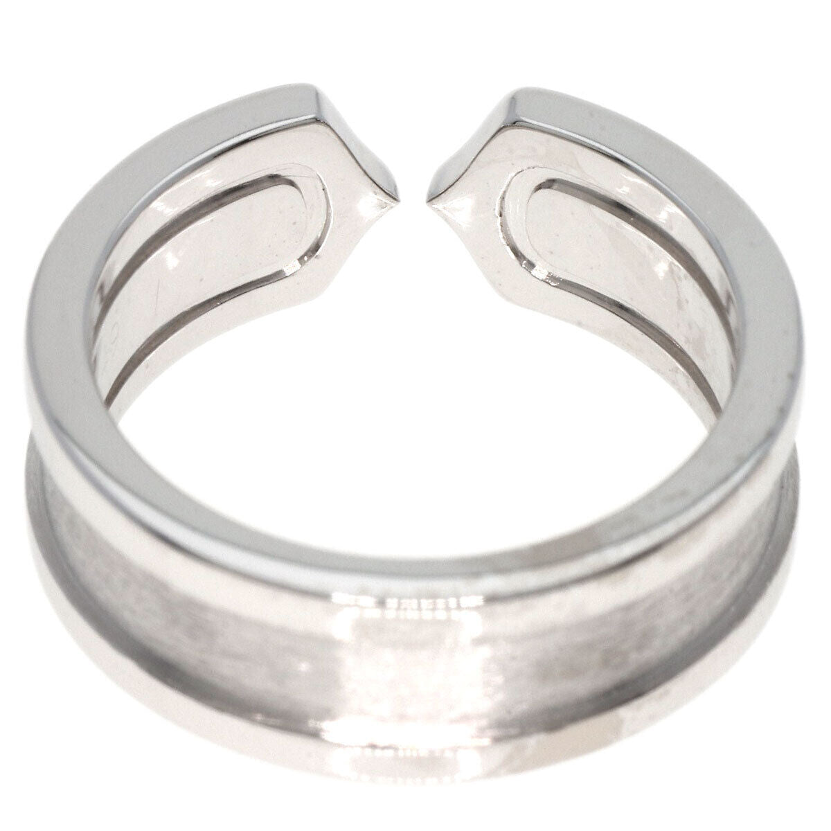 CARTIER Ring C2 ring # 49 K18 White Gold