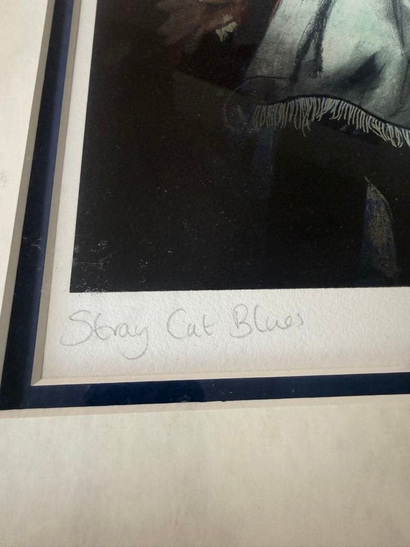 Cat Stray Blues Silkscreen Edition Ronnie Wood Signed Framed