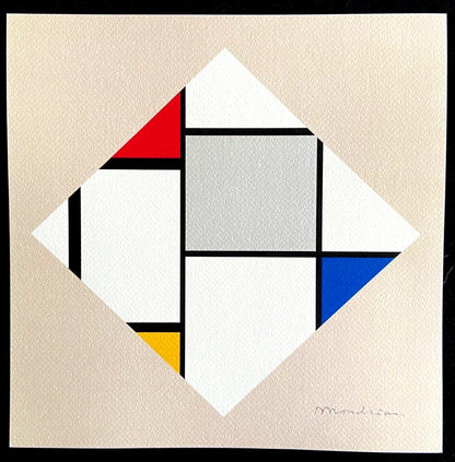 Piet Mondrian Lithograph Coa Numbered Signed Op (Josef Albers)