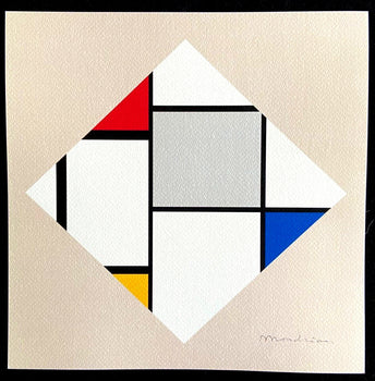 Piet Mondrian Lithograph Coa Numbered Signed Op (Josef Albers)