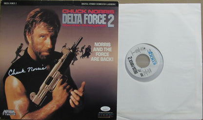 Chuck Norris Autographed Laser Disk "Delta Force