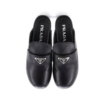 Prada Women'S Logo Mule Clogs Leather