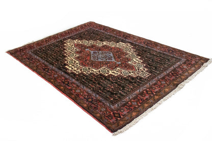 Vintage Handmade Oriental Area Rug Geometric