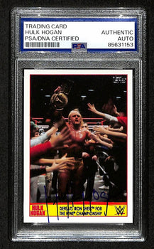 Hulk Hogan Hof Signed/Auto 2015 Topps Wrestlemania Card #1/40 Psa/Dna 200404