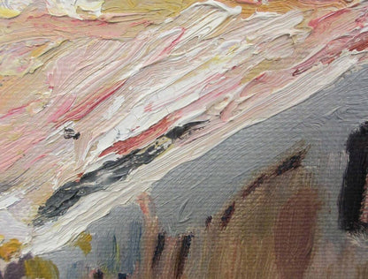 Manuel De Iigo Pueblo Castellano Original Oil Painting Spain Landscape Signed