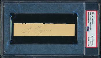 Pie Traynor Hof Autographed 4.5X1 Cut Card Pittsburgh Pirates Psa/Dna 182130