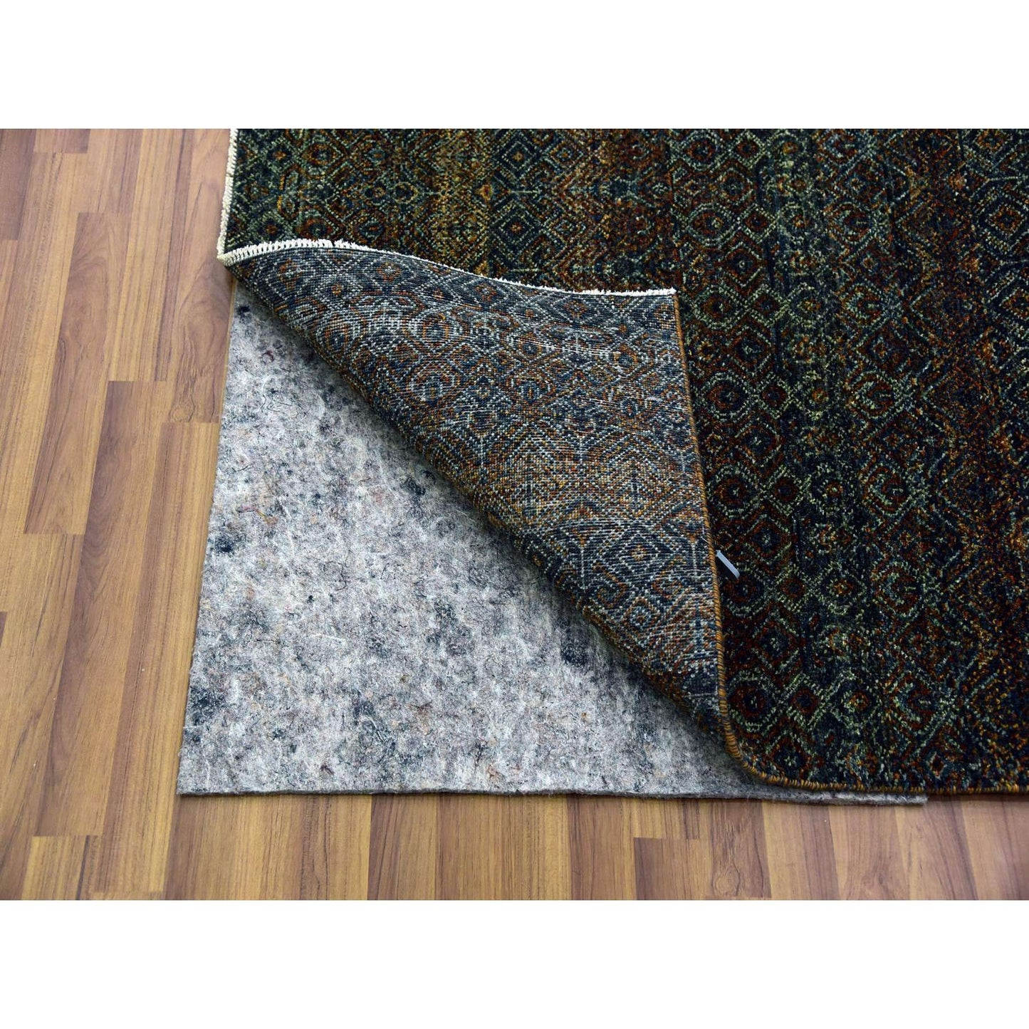 12'X12' Brown Kohinoor Herrita Design Wool Hand Knotted Xl Square Rug