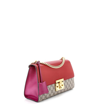 Gucci Padlock Shoulder Bag Gg Coated Canvas And Leather Medium