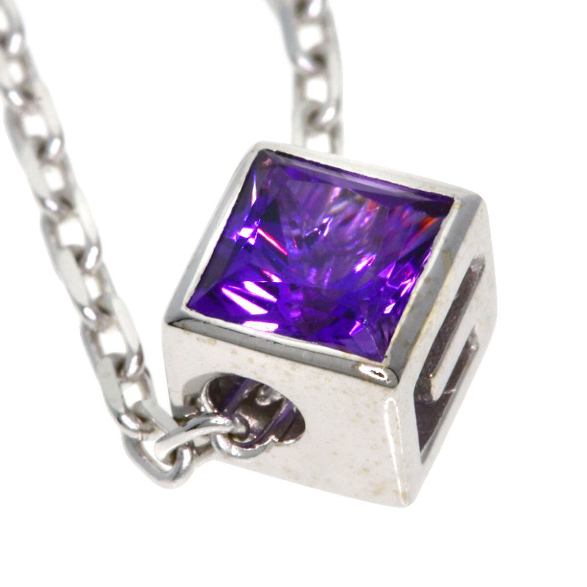 Gucci   Necklace Square G Amethyst K18 White Gold