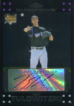 Troy Tulowtizki Autographed 2007 Topps Chrome Rookie Card