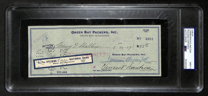 Vince Lombardi Hof Packers Signed/Autographed 1959 Bank Check Psa/Dna 197219