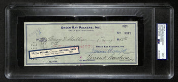 Vince Lombardi Hof Packers Signed/Autographed 1959 Bank Check Psa/Dna 197219
