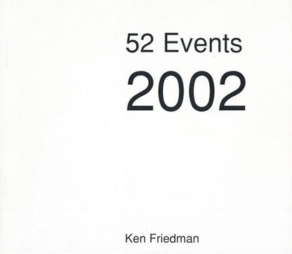 Ken Friedman 52 Events 2002 Show And Tell