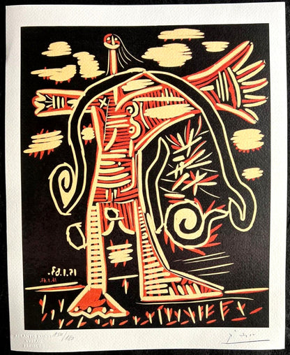 Pablo Picasso Lithograph Coa Signed Numbered By Hand Certified