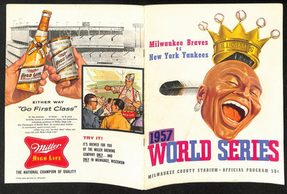 1957 World Series Program Milwaukee Braves Vs. New York Yankees Scored 198890