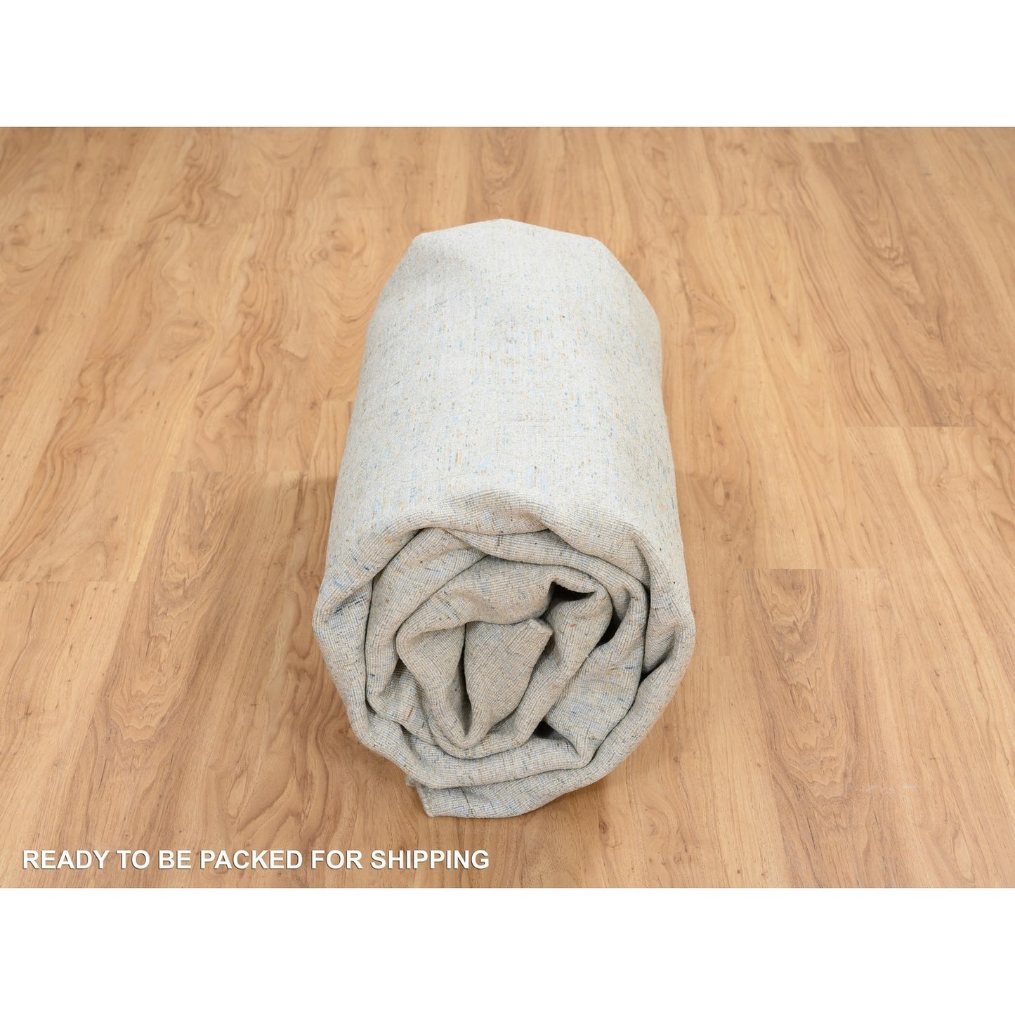 8'1"X10' Gray Jacquard Hand Loomed Wool And Silk Tebraz Design Rug