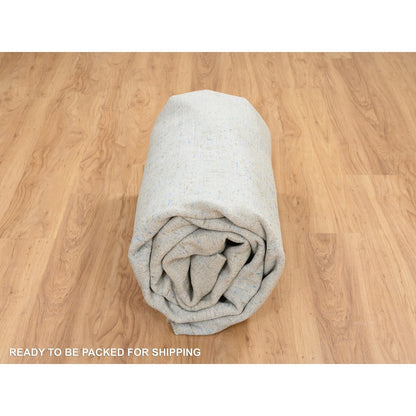 8'1"X10' Gray Jacquard Hand Loomed Wool And Silk Tebraz Design Rug